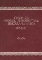 Građa za hrvatsku retrospektivnu bibliografiju knjiga, Ce-De