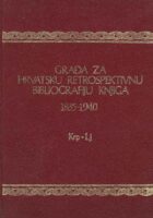 Građa za hrvatsku retrospektivnu bibliografiju knjiga, KRP-Lj