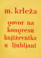 Govor na kongresu književnika u Ljubljani
