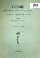 Vjesnik Kr. hrvatsko-slavonsko-dalmatinskoga zemaljskog arkiva