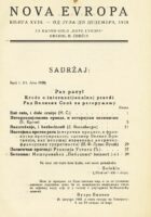 Nova Evropa, knjiga XVIII.