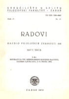 Radovi razdio filoloških znanosti (10) 1997/1978