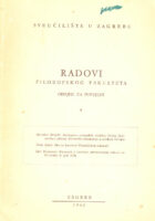 Radovi Filozofskog fakulteta, Odsjek za povijest, 4/1962