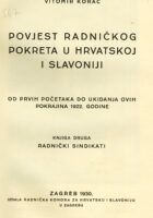 Povjest radničkog pokreta u Hrvatskoj i Slavoniji