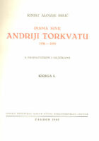 Pisma sinu Andriji Torkvatu 1836