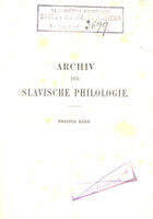 Archiv fuer Slavische Philologie, Bd. 1, Buch 2