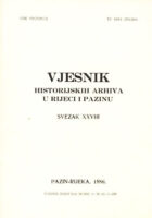 Vjesnik historijskih arhiva u Rijeci i Pazinu, sv. XVIII/1986