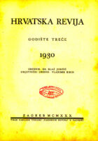 Hrvatska revija, god. 1930.