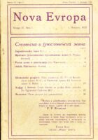 Nova Evropa 1/1922
