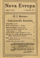 Nova Evropa 1/1922