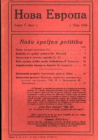 Nova Evropa 1/1922