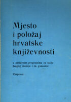 Mjesto i položaj hrvatske književnosti