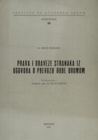 Prava i obaveze stranaka iz ugovora o prevozu robe drumom