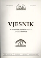 Vjesnik Povijesnog arhiva u Rijeci, sv. XXXVIII