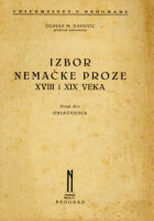 Izbor nemačke proze XVIII i XIX veka II. deo