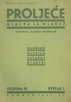 Proljeće - glazba za mladež, sv. 1/1941.-42.