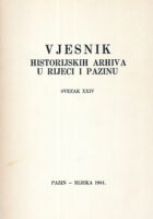 Vjesnik historijskih arhiva u Rijeci i Pazinu, sv. XXIV/1981
