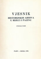 Vjesnik historijskih arhiva u Rijeci i Pazinu, sv. XXIII/1980
