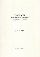 Vjesnik historijskih arhiva u Rijeci i Pazinu, sv. XVIII/1973