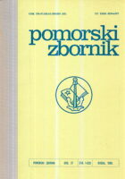 Pomorski zbornik, knjiga 27/1989
