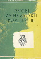 Izvori za hrvatsku povijest III.