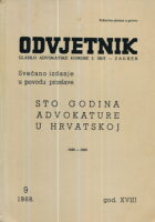 Odvjetnik : glasilo advokatske komore u SRH - Zagreb