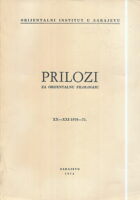 Prilozi za orijentalnu filologiju XX-XXI/1970-71.
