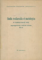 Studia mediaevalia et mariologica