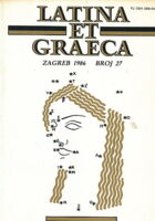 Latina et Graeca, br. 27/1986