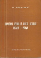 Odabrani izvori iz opšte istorije države i prava
