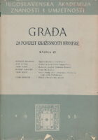 Građa za povijest književnosti Hrvatske, knjiga 25