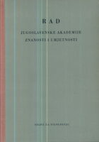 Rad JAZU, knjiga 290/1952