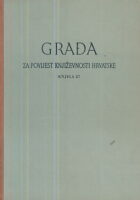 Građa za povijest književnosti hrvatske, knjiga 26