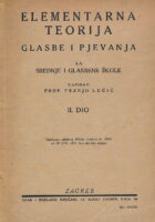Elementarna teorija glazbe i pjevanja za srednje i glasbene škole, II. dio