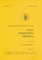 Folia onomastica Croatica 20/2011