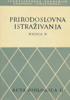 Prirodoslovna istraživanja 30: Acta biologica II