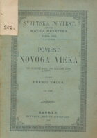 Poviest novoga vieka od 1453-1789, dio prvi