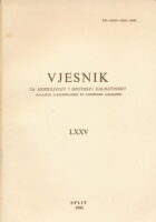 Vjesnik za arheologiju i historiju dalmatinsku LXXV