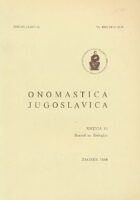 Onomastica Jugoslavica knjiga 11/1984