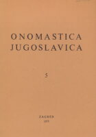 Onomastica Jugoslavica Vol. 5