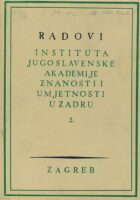 Radovi instituta JAZU u Zadru sv. 2/1955