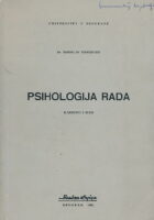 Psihologija rada : kadrovi i rad