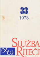 Služba riječi 33/1973