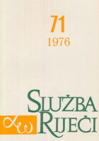 Služba riječi 71/1976