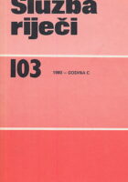 Služba riječi 103/1980 godina C