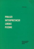 Prilozi interpretaciji lirske pjesme