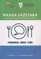 Knjiga sažetaka - Psihologija - mediji - etika