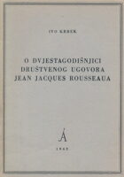 O dvjestogodišnjici Društvenog ugovora Jean Jacques Rousseaua
