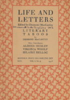 Life and Letters, Edited by Desmond