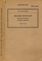 Military Dictionary  Part I English-Russian Part II Russian-English